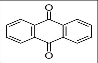 Chemical structure of             Anthraquinone