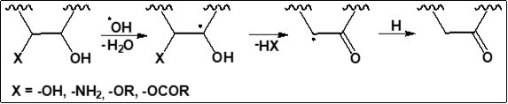 The mechanism of carbon-centered radicals formed in the                 reaction of hydroxyl radicals with organic compounds containing OH-group fragmentation 252627.