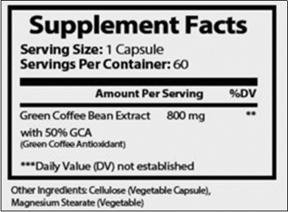 Green coffee bean extract