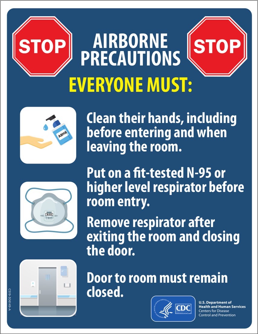 CDC’s Airborne Precautions Sign