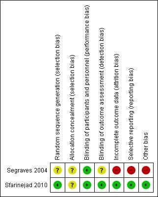 Risk of bias assessment for the included trials. This risk of bias assessment follows the standard guidelines from the Cochrane Handbook (www.cochrane.org)