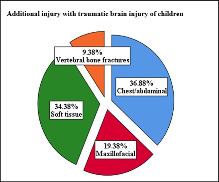 Additional injury among pediatrics TBI patients treated in Amhara National Regional State CSHs from January 1,2019 to December 30,2021.