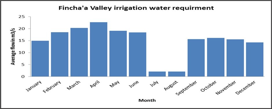 Fincha'a Valley irrigation water requirement