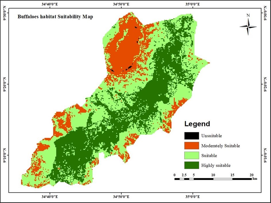 Buffaloes habitat Suitability Map