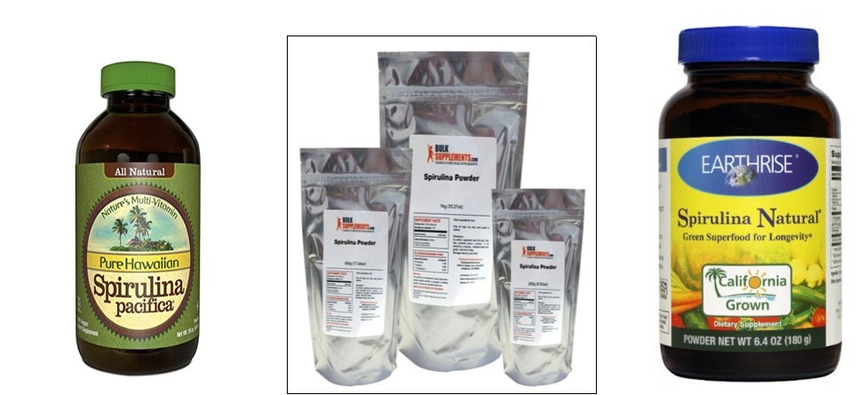 Different spirulina brands by companies 142144143