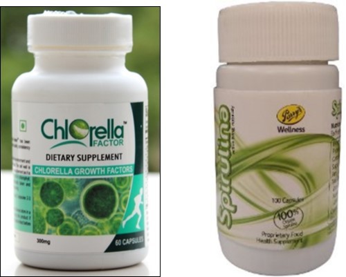 Commercialized chlorella tablets from different companies 152