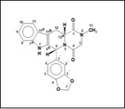 Chemical structure of tadalafil
